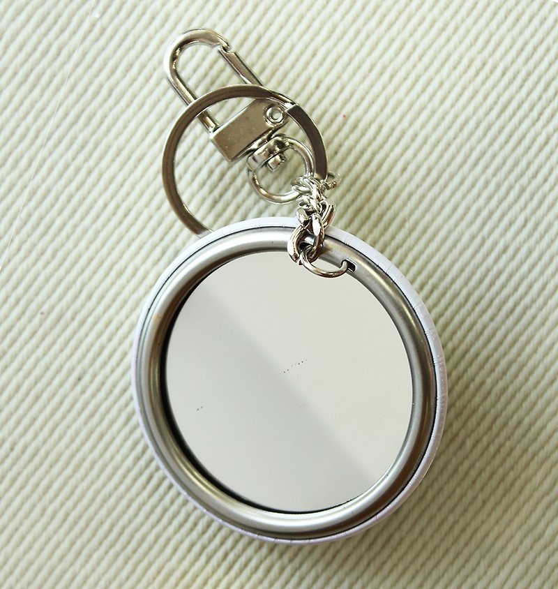 LOVE TAIWAN-Stainless Steel mirror key ring - Charms - Other Materials Pink