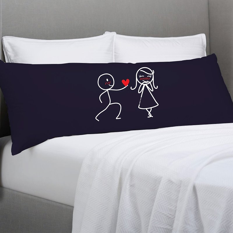 GIVE LINE Navy Blue Body Pillowcase by Human Touch - Pillows & Cushions - Other Materials Blue