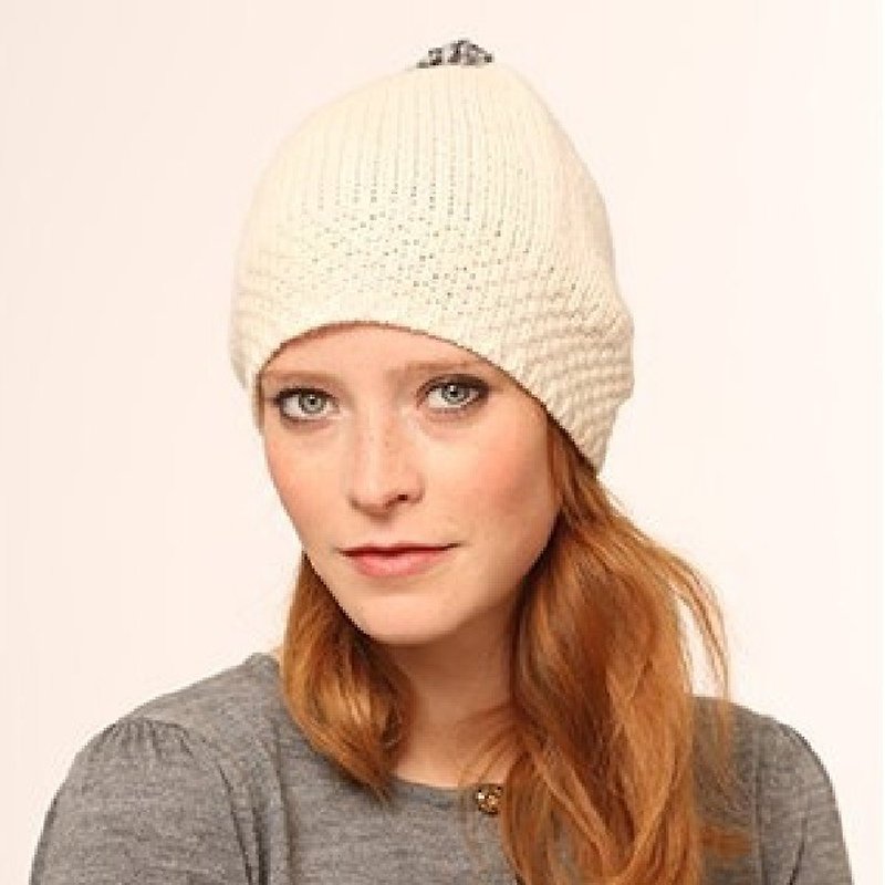 Multi Pom Beanie –Cream - Hats & Caps - Wool 