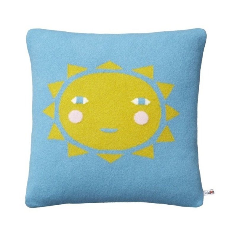 SUN Pure Wool Pillow - Aqua Blue | Donna Wilson - Pillows & Cushions - Wool Blue