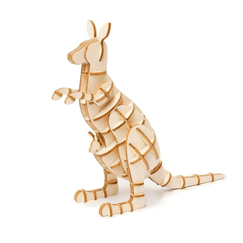 Team Green JIGZLE 3D Three-dimensional Puzzle Series | Wooden Kangaroo Puzzle | Super Healing - Puzzles - Eco-Friendly Materials 