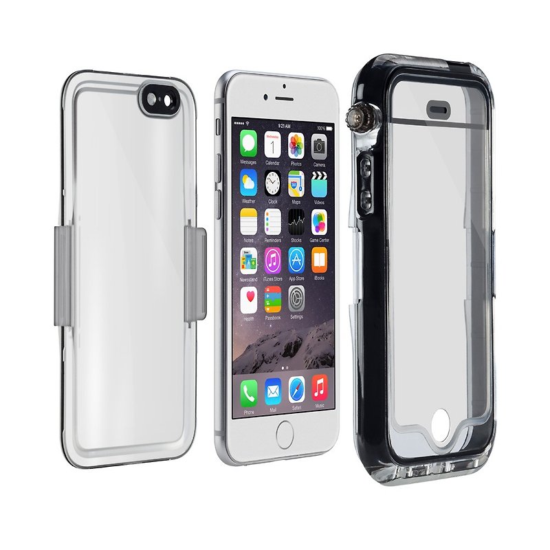 【NOMU】Poseidon iPhone 6/6S (4.7吋) 防水手機殼 (深層黑) - 手機殼/手機套 - 塑膠 黑色