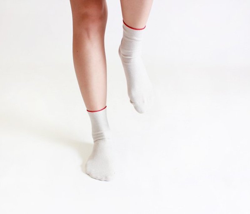 +10・刨冰機3/4襪 - 襪子 - 其他材質 白色
