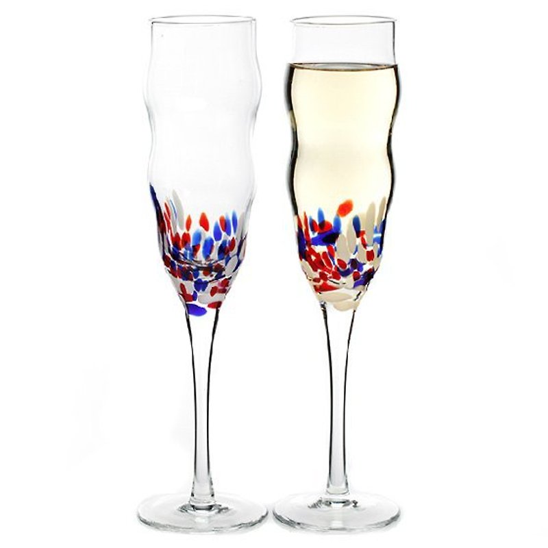 (一對價)235cc【MSA】法國風情3色香檳杯 手工杯玻璃雕刻 香檳對杯刻字 - อื่นๆ - แก้ว หลากหลายสี
