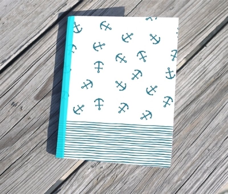 ☆ ° Rococo Strawberries WELKIN Hand-held ° ☆ Portable Notebook Notebook _ Summer Marine Boat Handbook / Notebook / Handbook / Diary - Notebooks & Journals - Paper Blue