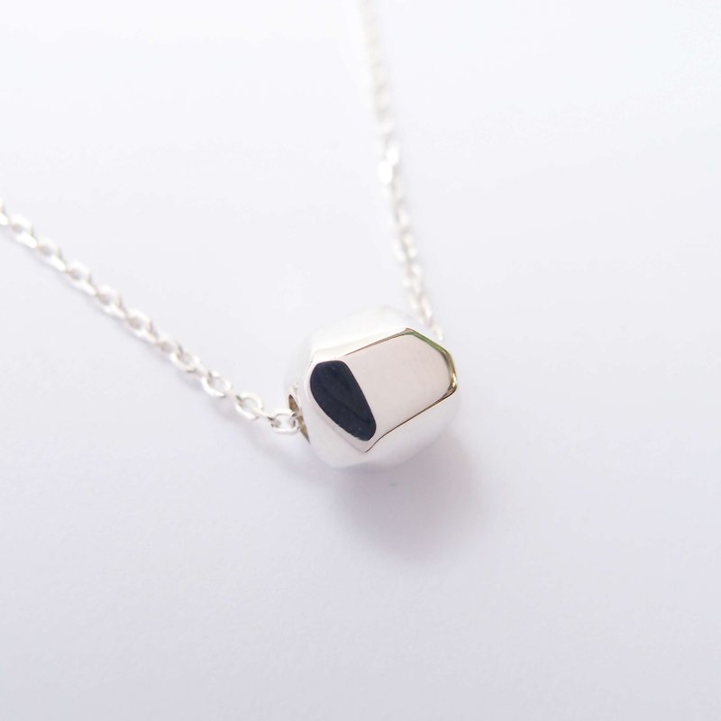 Irregular Faceted B 925 Silver Necklace - Necklaces - Other Metals 