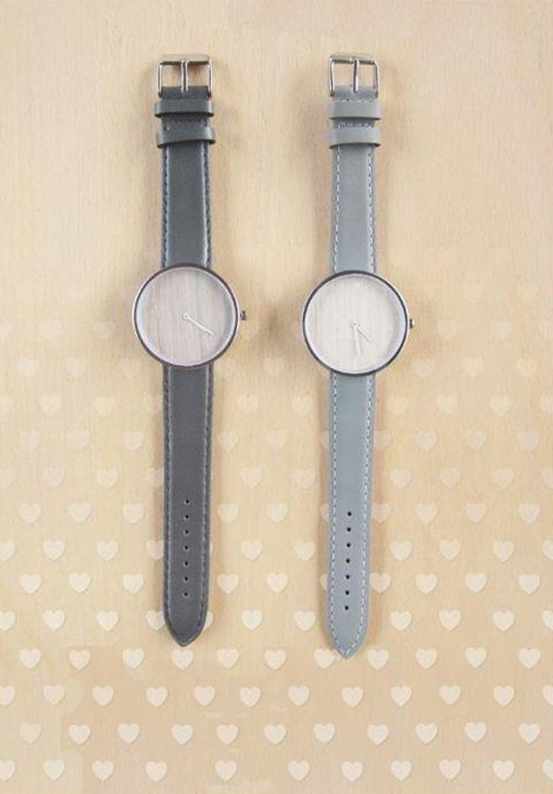 灰系列 木核 手工表 手錶（單價） - 女裝錶 - 木頭 灰色
