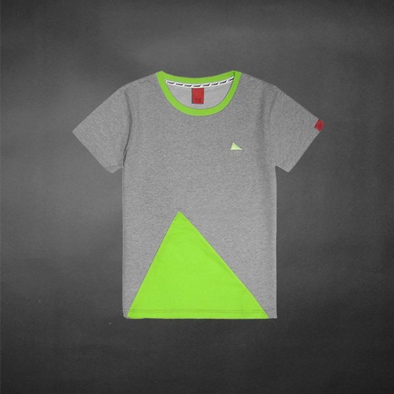 不規則三角形繽紛拼接Tee - 綠 - 女 T 恤 - 其他材質 綠色