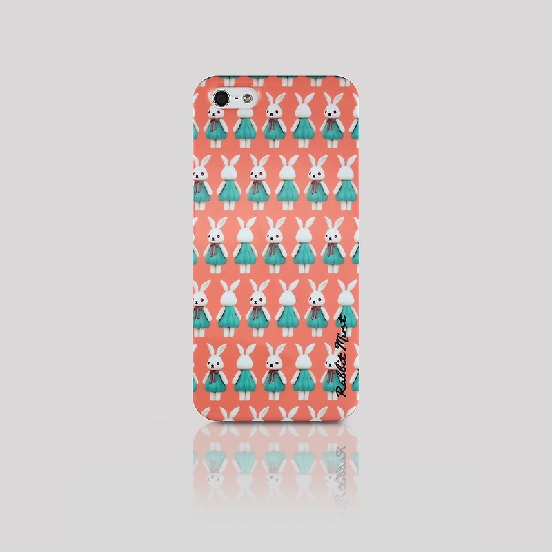 (Rabbit Mint) Mint Rabbit Phone Case - Bu Mali pattern series Merry Boo - iPhone 5 / 5S (M0011) - Phone Cases - Plastic Orange