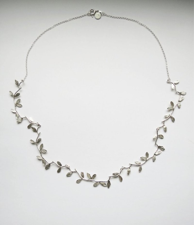 C%手工飾品----小樹枝圍圈圈   項鍊 銀飾 情人節禮物 - 項鍊 - 其他金屬 灰色