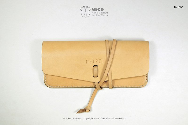 劉怡均小姐的客製化銀包 - กระเป๋าสตางค์ - หนังแท้ สีทอง
