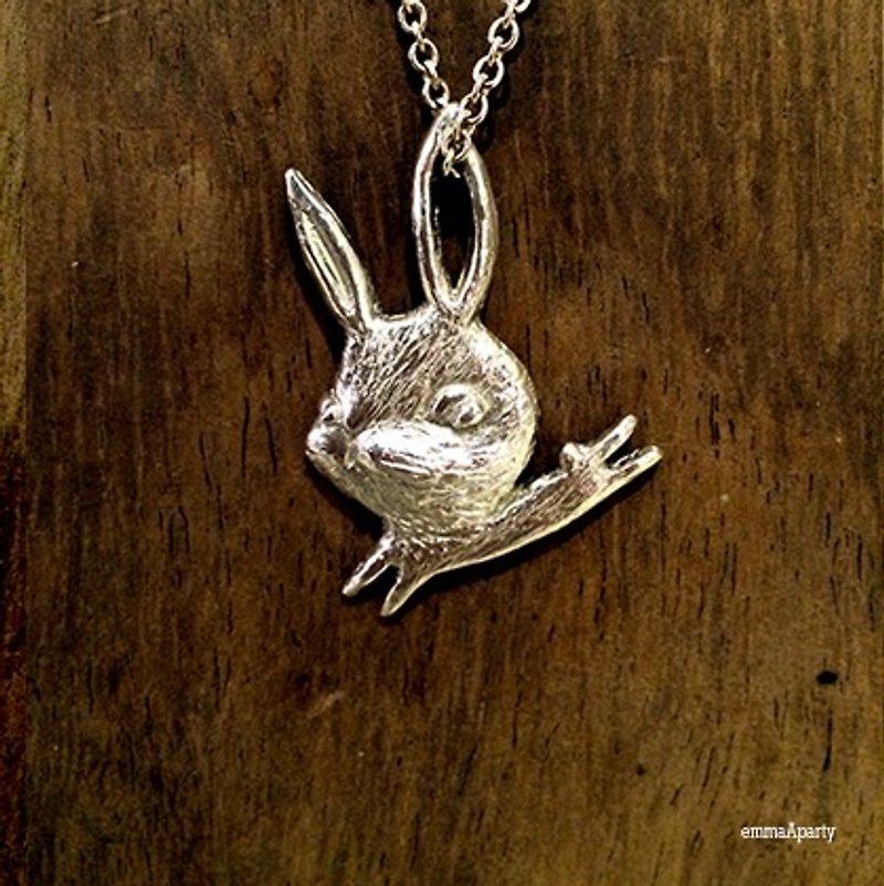 emmaAparty handmade sterling silver necklace "walking bunny" - Necklaces - Sterling Silver 