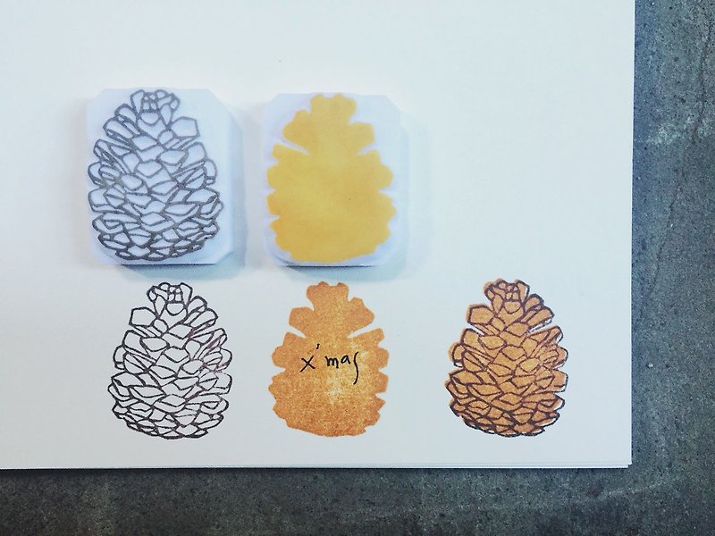 Which manual seal cover [Pineapple] a group of two into - ตราปั๊ม/สแตมป์/หมึก - วัสดุอื่นๆ 