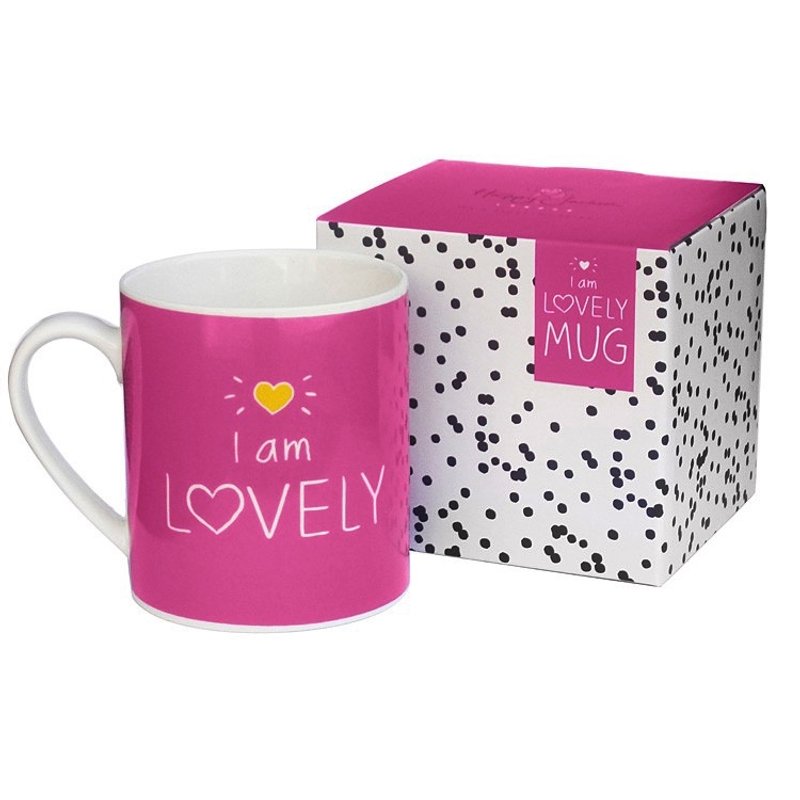 [SUSS] UK Happy Jackson colored text I am Lovely pink mug _ --- spot Yun Free - Mugs - Other Materials Multicolor