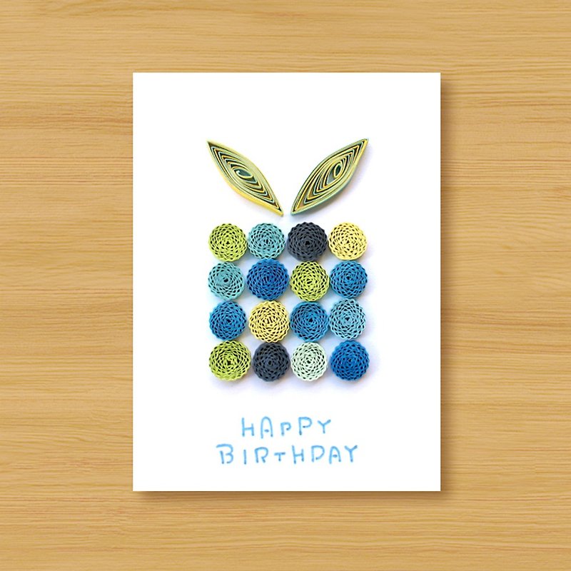 ( 5 styles to choose from) Handmade Rolled Paper Card_ Birthday Gift Box - Birthday Card - การ์ด/โปสการ์ด - กระดาษ หลากหลายสี