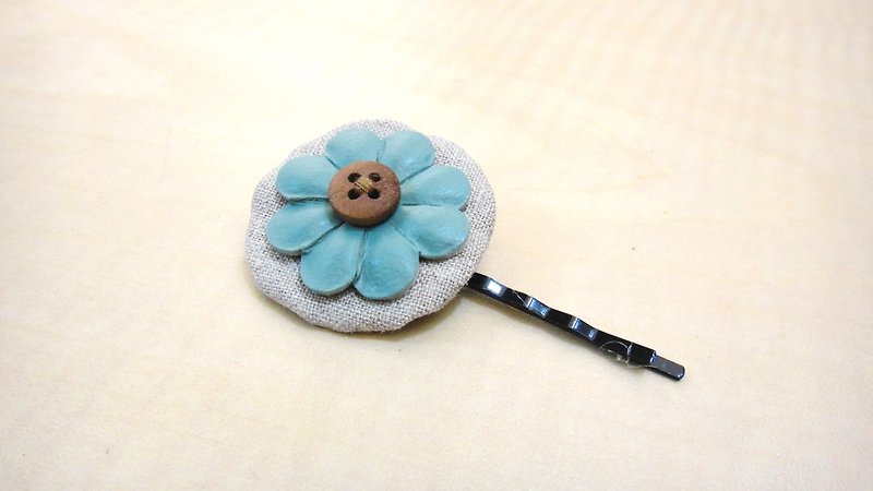 Blue flowers hairpin - Hair Accessories - Other Materials Blue