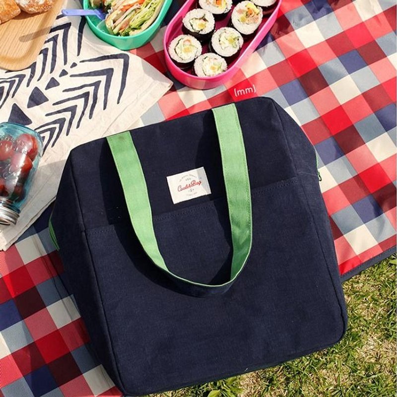 Dessin-2NUL- picnic time cold Storage bag - dark blue, TNL83874 - อื่นๆ - วัสดุอื่นๆ สีน้ำเงิน