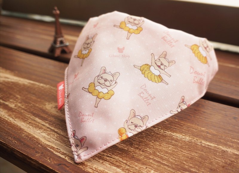 (Sold out) Pet triangle scarf - donuts Ballet law bucket - Collars & Leashes - Other Materials Pink