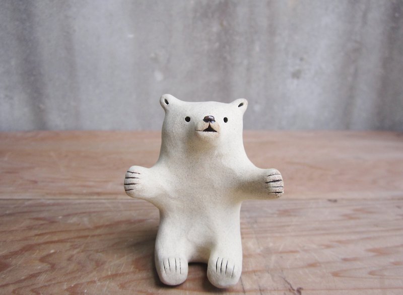 hug polar bear - Items for Display - Pottery 