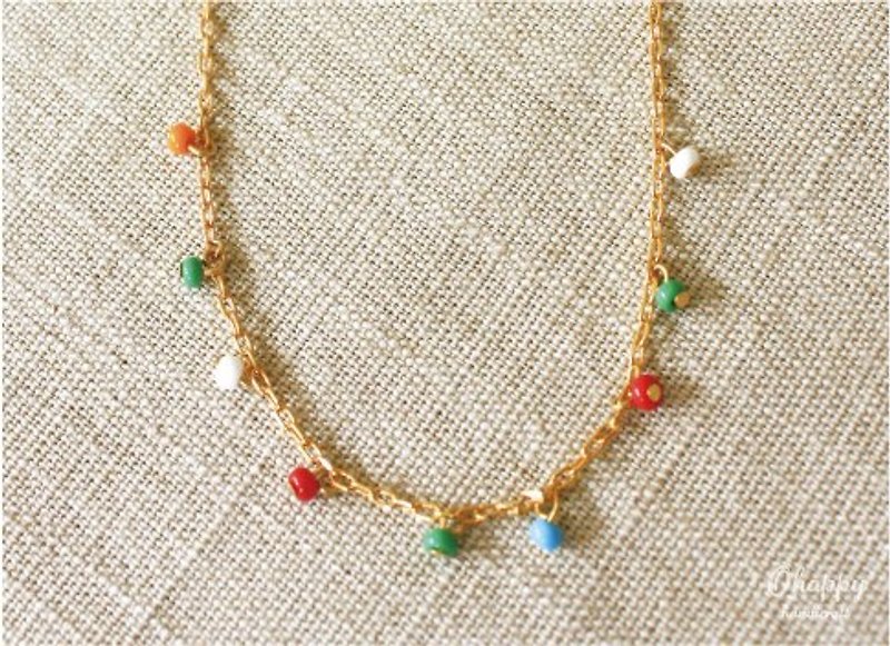 Ohappy Code Series | Sweet and sour taste glass necklace - Necklaces - Other Materials Multicolor