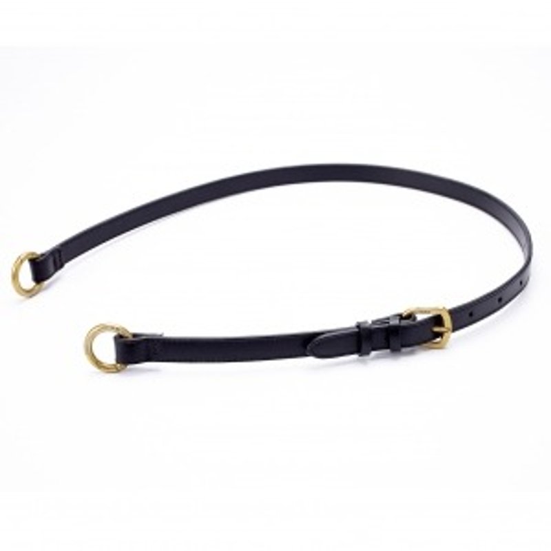 Black leather bag strap / belt / Strap - Fine Edition - ขาตั้งกล้อง - หนังแท้ สีดำ