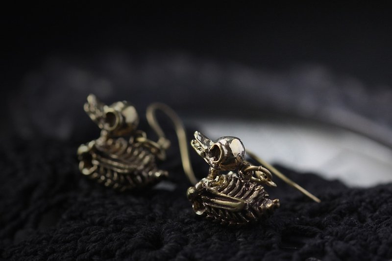 Duck Skeleton Earrings by Defy. - Earrings & Clip-ons - Other Metals 