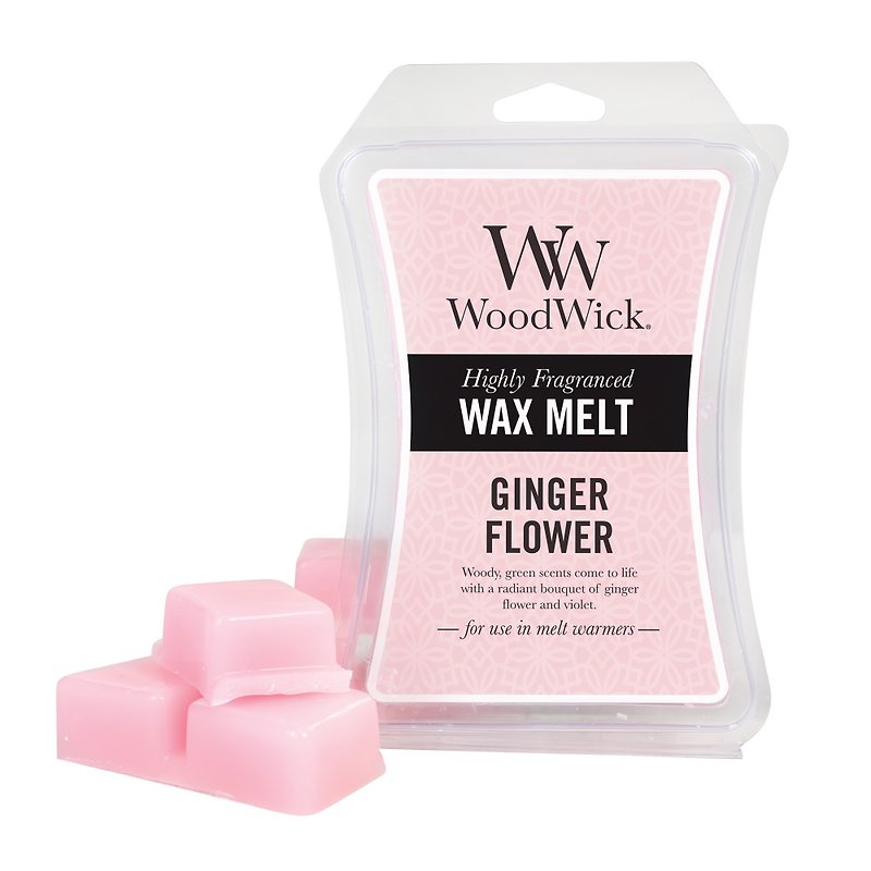 WoodWick Wax Melts 3oz-GINGER FLOWER - เทียน/เชิงเทียน - ขี้ผึ้ง สึชมพู