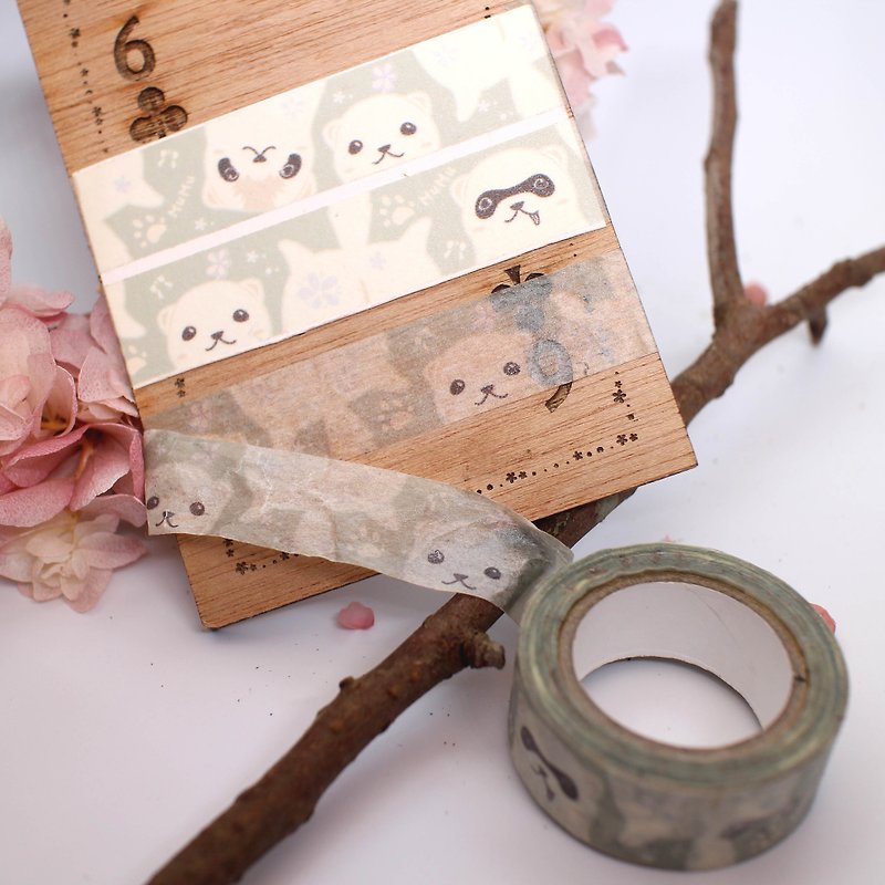 MuMu Sweety ✿ ferrets / paper tape - Washi Tape - Paper Green