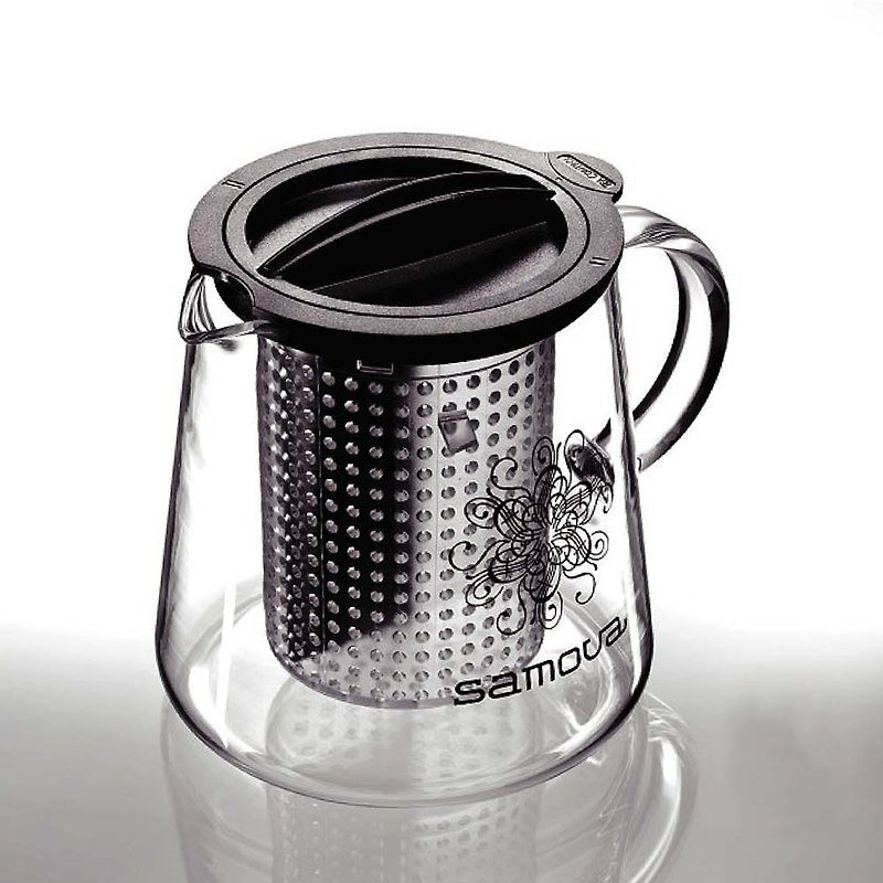 samova | 巧思設計熱茶壺 | 德國原裝進口 | 耐熱玻璃茶壺800ml - 茶具/茶杯 - 玻璃 白色