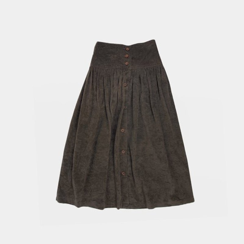 │moderato│中世紀華麗絨布復古墨綠色澎裙/森林.vintage.個性.獨特.女朋友.可愛.英倫復古 - 裙子/長裙 - 其他材質 綠色