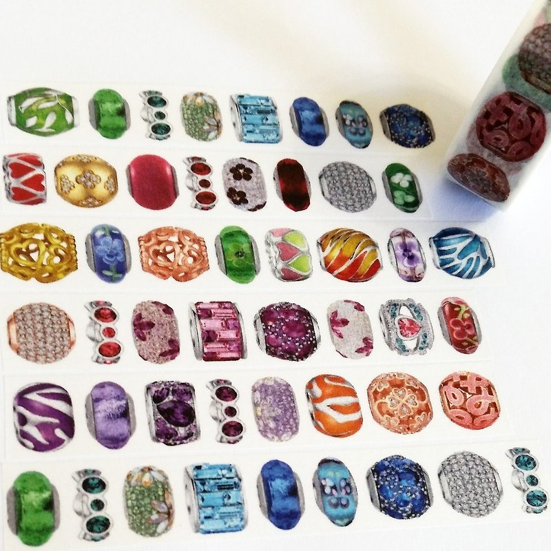 Masking Tape Colorful Crystal Stones - มาสกิ้งเทป - กระดาษ 