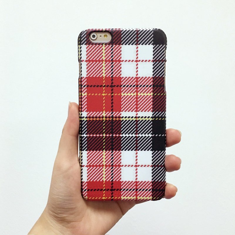 Seamless Checkered pattern red tartan 90 3D Full Wrap Phone Case, available for  iPhone 7, iPhone 7 Plus, iPhone 6s, iPhone 6s Plus, iPhone 5/5s, iPhone 5c, iPhone 4/4s, Samsung Galaxy S7, S7 Edge, S6 Edge Plus, S6, S6 Edge, S5 S4 S3  Samsung Galaxy Note 5 - Phone Cases - Plastic Multicolor