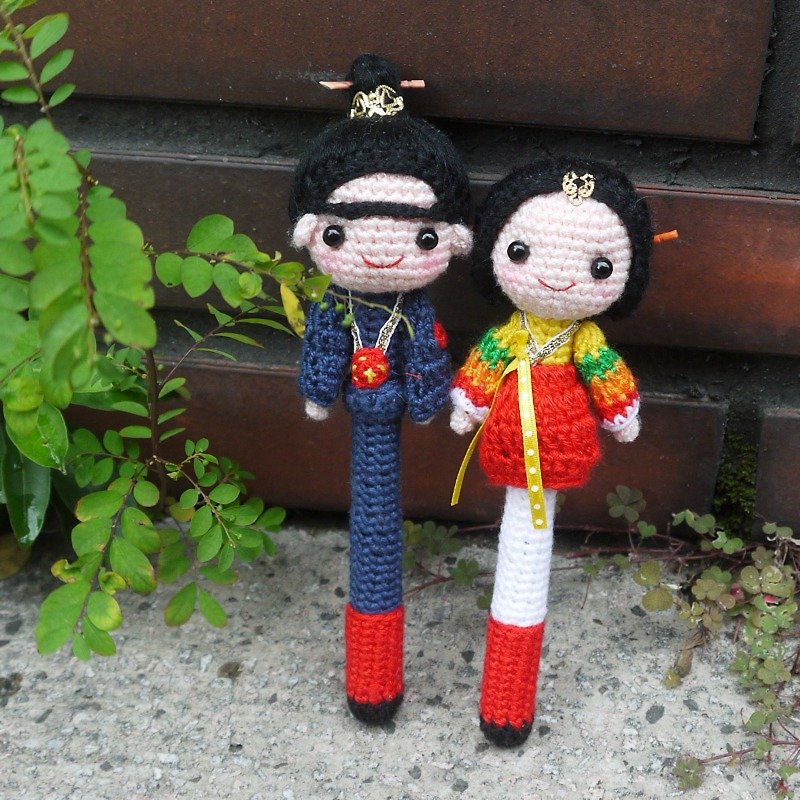 "Hand-made Woolen Yarn" ♥Korean Kimono♥Signature Pen - ตุ๊กตา - วัสดุอื่นๆ หลากหลายสี