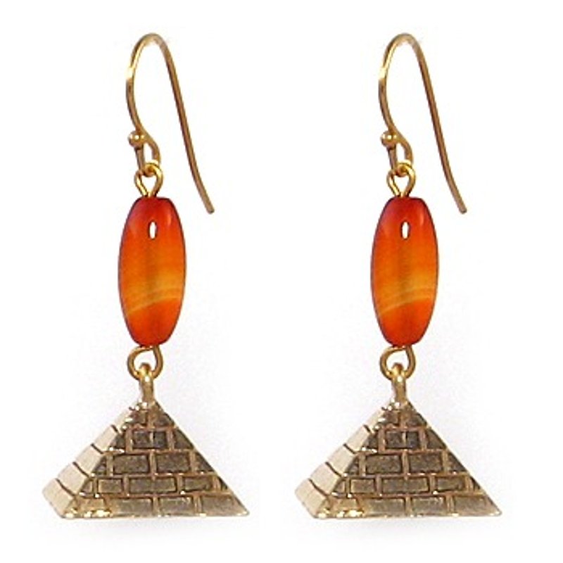 Ancient Egyptian pyramid earrings - Earrings & Clip-ons - Other Metals Gold