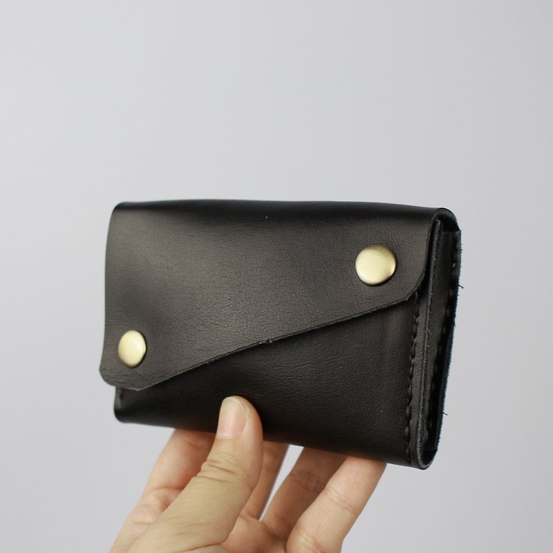 Leather purse all purpose for coin card and money notes black color - Coin Purses - Genuine Leather Black