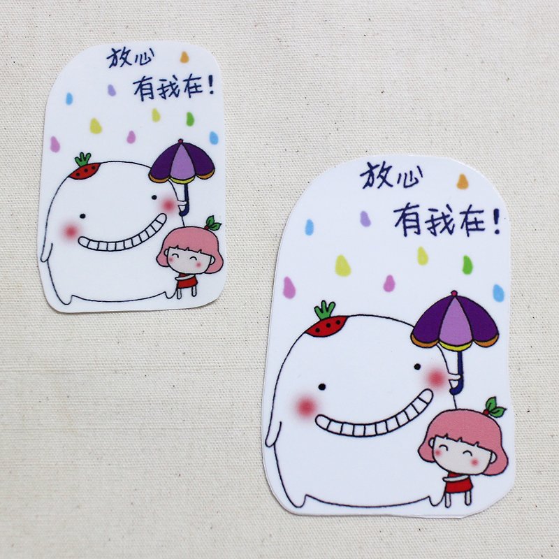 Waterproof sticker_Strawberry Daifuku 04 (always on) - สติกเกอร์ - วัสดุกันนำ้ 