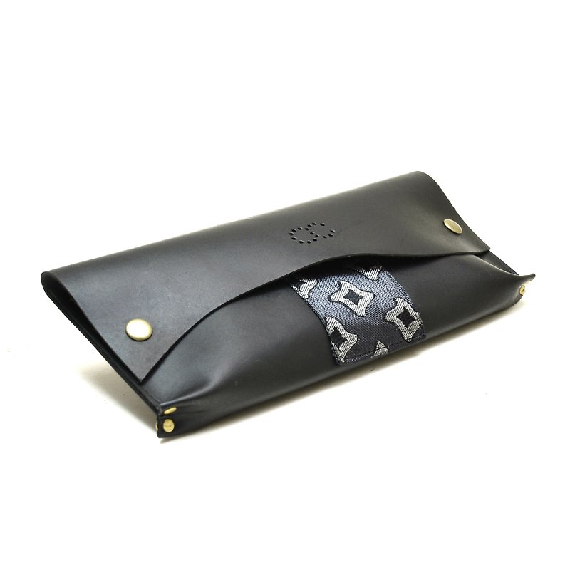 [Manual] Dark Lady Han Wen Qing pencil lets you write every neat, like sword-like pencil box - Pencil Cases - Genuine Leather Black