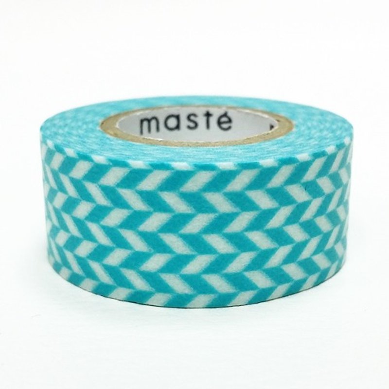 maste and paper tape Basic Overseas Limited [woven Plaid - Turquoise (MST-MKT138-TQ)] - Washi Tape - Paper Green