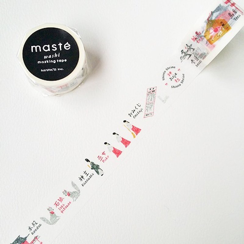maste 和紙膠帶 Multi．Japan【神社(MST-MKT84-A)】 - 紙膠帶/和紙/PET - 紙 多色