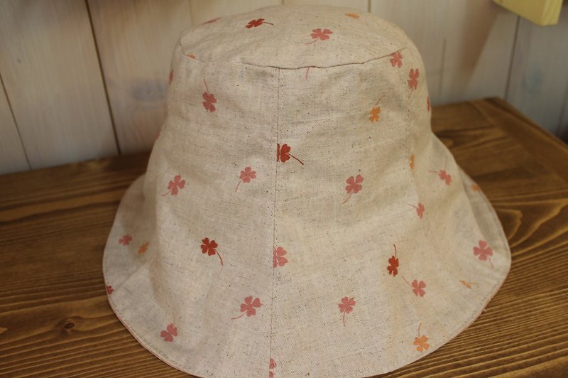 Oleta hand for groceries ╭ * [pink linen Clover Bottom-sided hat essential travel] - Other - Cotton & Hemp Khaki