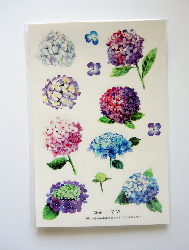 紫陽花貼紙 - シール - 紙 多色