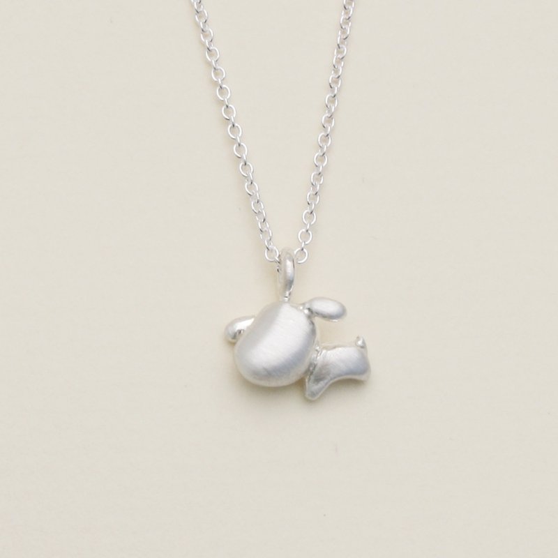 Mischievous Puppy Necklace - Necklaces - Sterling Silver Silver
