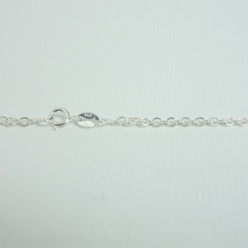 - Silver Necklace - thick section, 20 inches wide and 2.4 mm (with a pendant with) - สร้อยคอ - โลหะ 