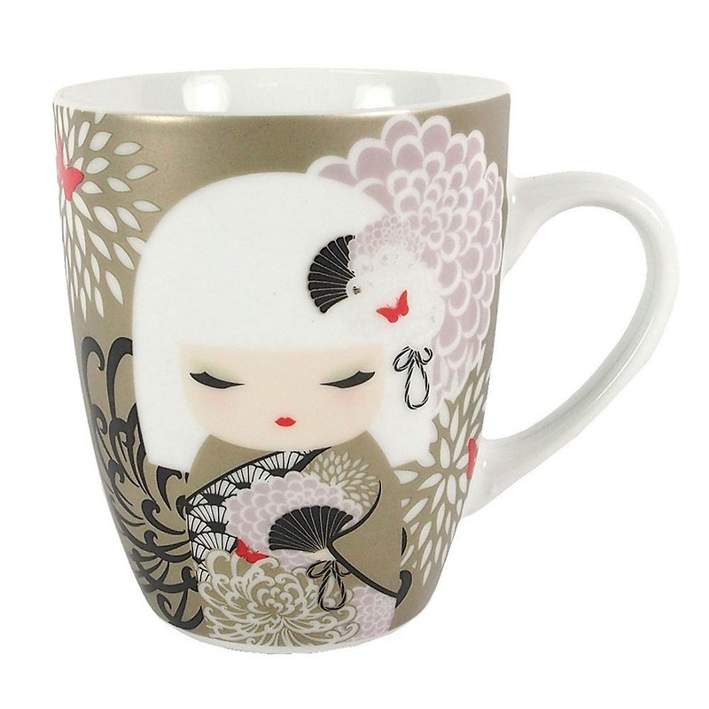 Mug-Yoriko worthy of trust [Kimmidoll Cup-Mug] - Mugs - Pottery Gray