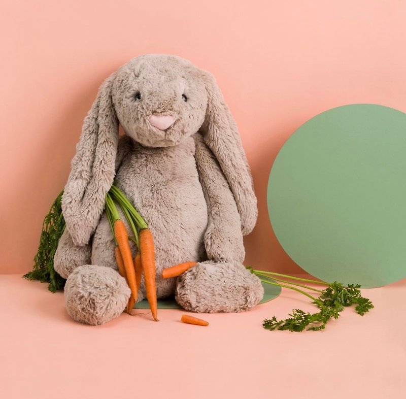 Jellycat Bashful Beige Bunny Large 36cm - Stuffed Dolls & Figurines - Polyester Gray