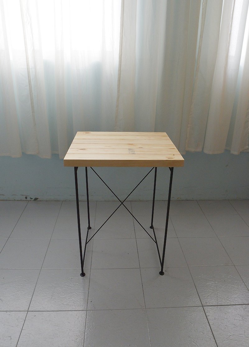 工業風松木細鐵方桌 - 其他 - 其他金屬 灰色