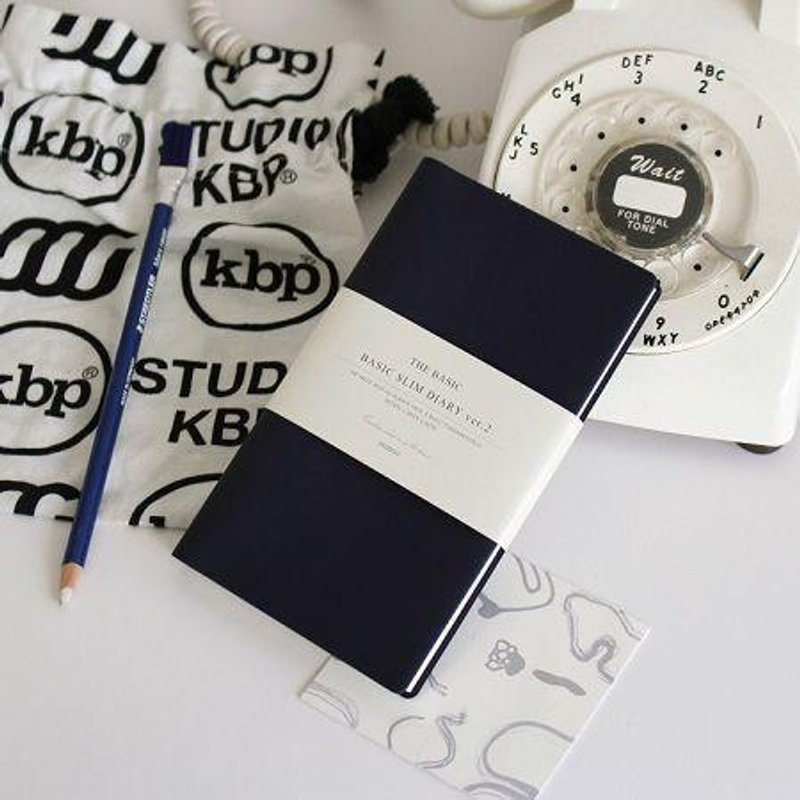 Dessin x Indigo-The basic PDA Zhou V.2 (without limitation) - navy blue, IDG03036 - Notebooks & Journals - Paper Blue