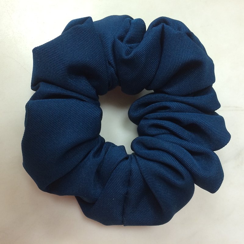 Dr.Pumpkin hand-made (colorectal circle) - [deep] series - blue - เครื่องประดับผม - ผ้าฝ้าย/ผ้าลินิน สีน้ำเงิน