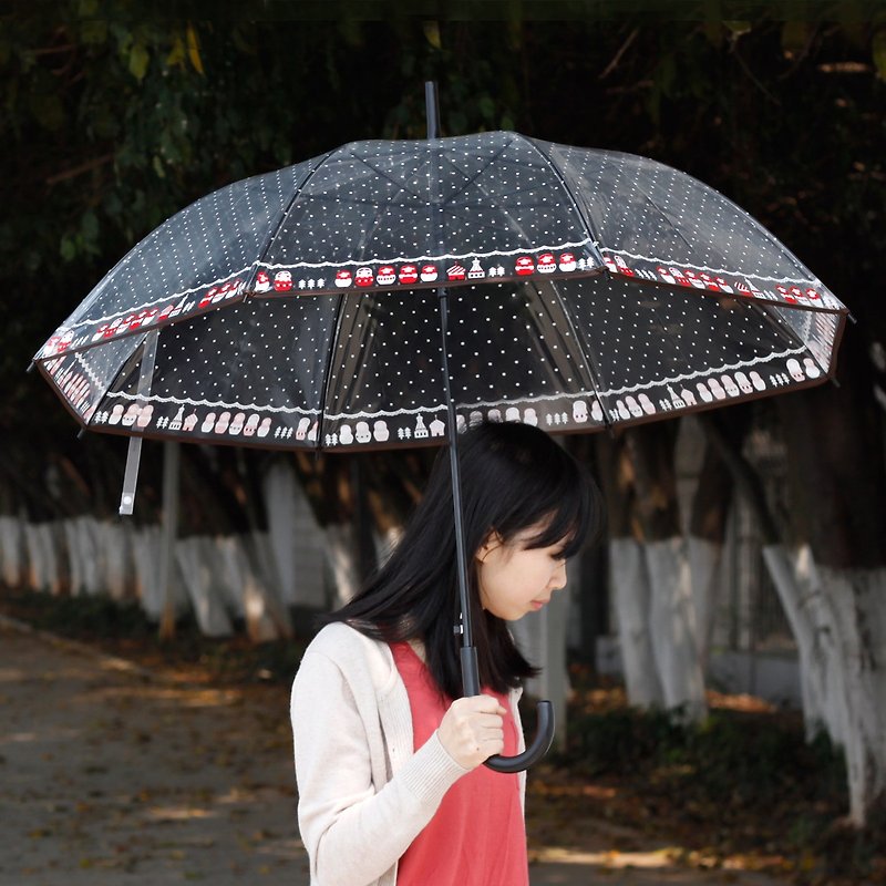 U-PICK Original Life Transparent Umbrella Original Long Handle Semi-Automatic Oversized Princess Umbrella Bubble Umbrella - Umbrellas & Rain Gear - Plastic 