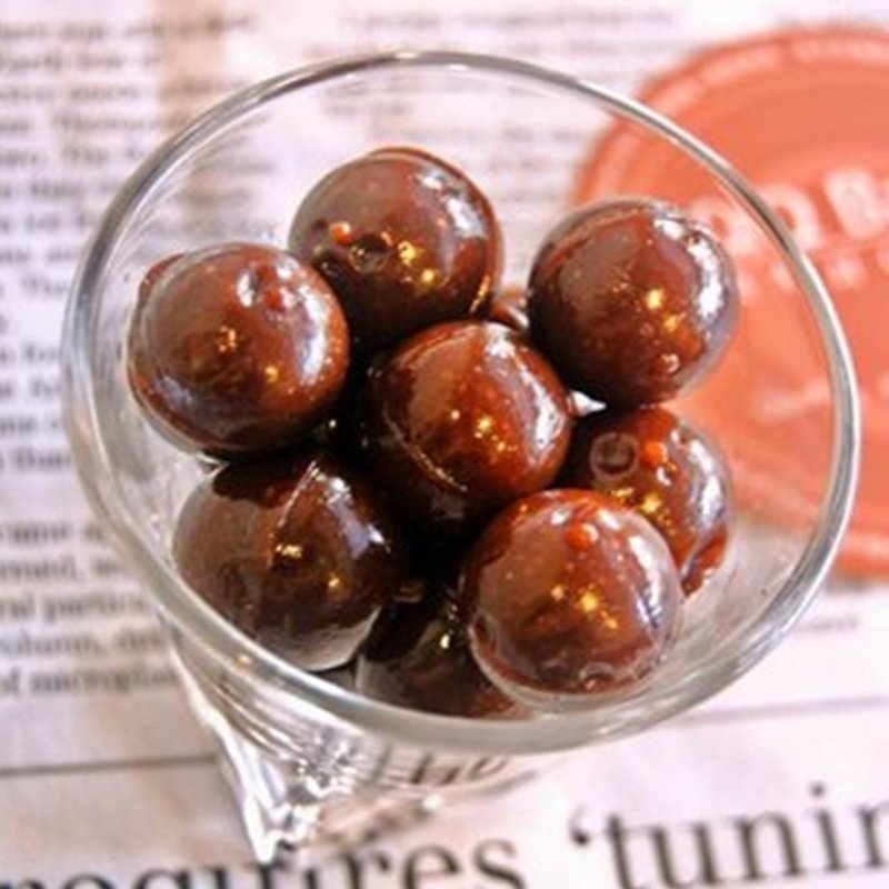Black Fungus QQ Circle x Cocoa│ Vegan, Jelly Food - Panna Cotta & Pudding - Fresh Ingredients Brown